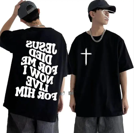 Men's Christian T Shirt - Jesus Died for me, now I live for him