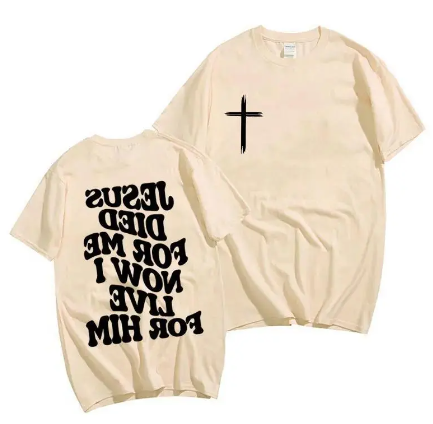 Men's Christian T Shirt -  Jesus Died for me, now I live for him