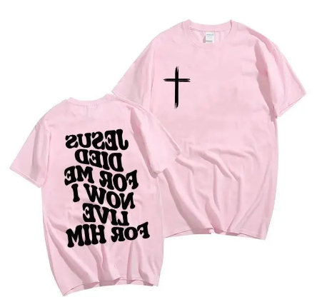 Men's Christian T Shirt -  Jesus Died for me, now I live for him